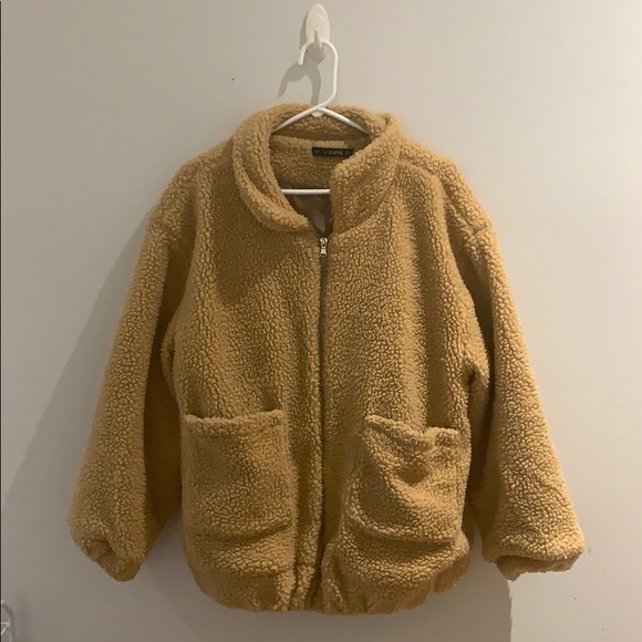 Oversized Tan Teddy Coat - Picture 1 of 1